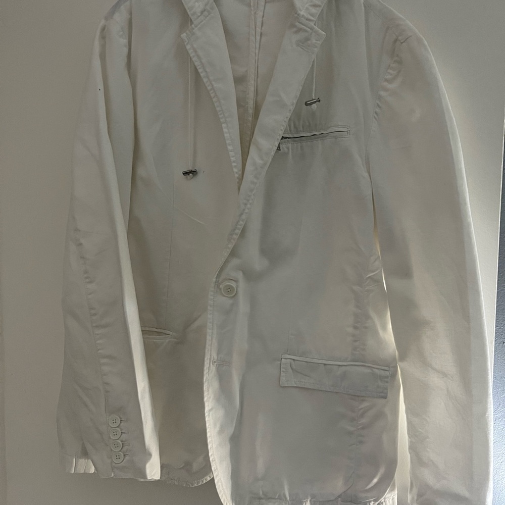 Calvin Klein size large white blazer with hoodie really good condition